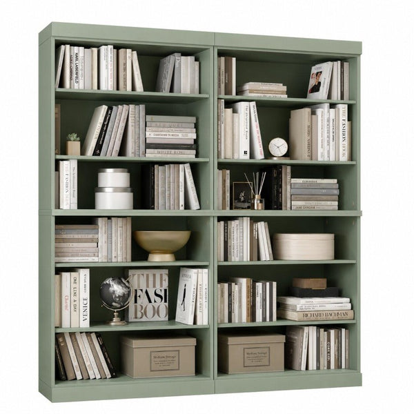 72 Inch Solid Wood Adjustable Twelve Shelf Tall Bookcase for Home Library or Office Storage