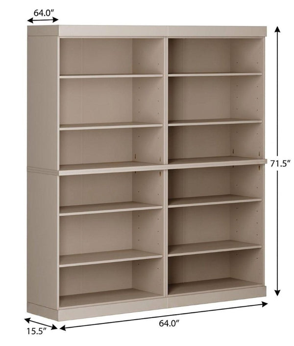 72 Inch Solid Wood Adjustable Twelve Shelf Tall Bookcase for Home Library or Office Storage