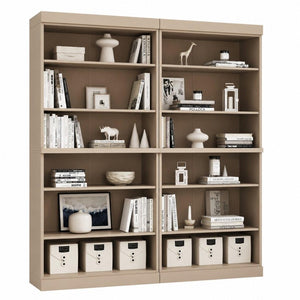72 Inch Solid Wood Adjustable Twelve Shelf Tall Bookcase for Home Library or Office Storage