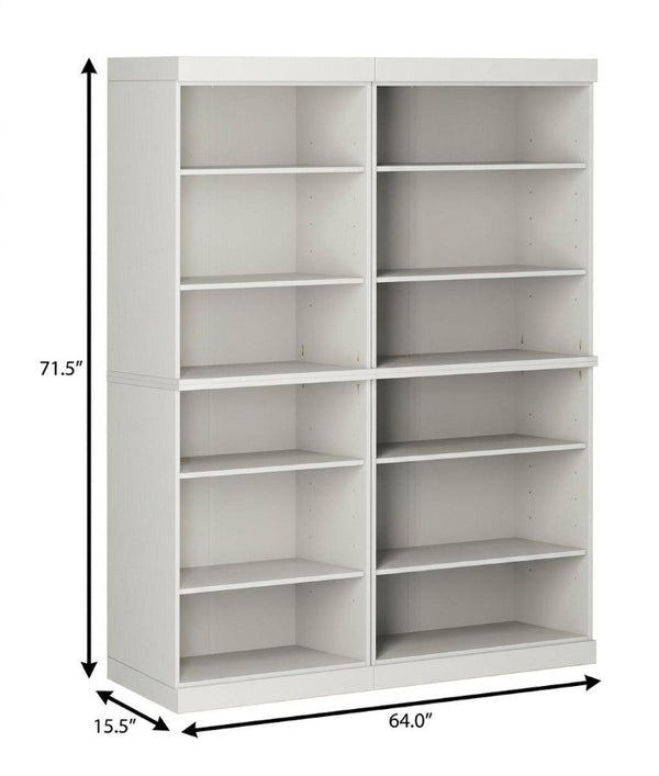 72 Inch Solid Wood Adjustable Twelve Shelf Tall Bookcase for Home Library or Office Storage