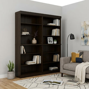 72 Inch Solid Wood Adjustable Twelve Shelf Tall Bookcase for Home Library or Office Storage