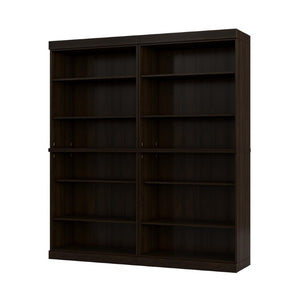 72 Inch Solid Wood Adjustable Twelve Shelf Tall Bookcase for Home Library or Office Storage