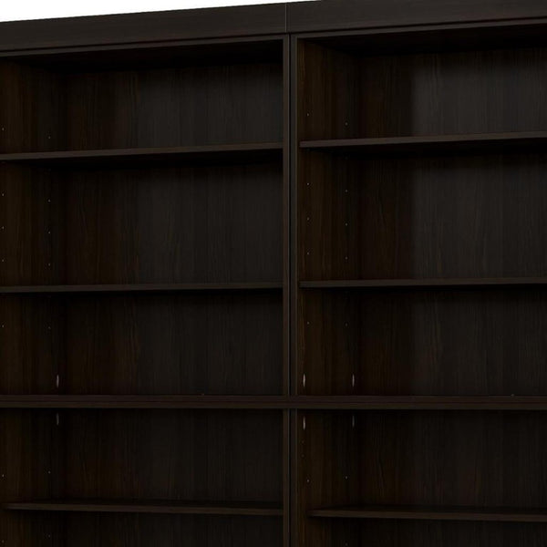 72 Inch Solid Wood Adjustable Twelve Shelf Tall Bookcase for Home Library or Office Storage