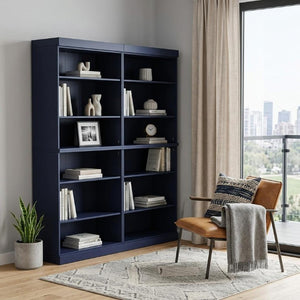 72 Inch Solid Wood Adjustable Twelve Shelf Tall Bookcase for Home Library or Office Storage