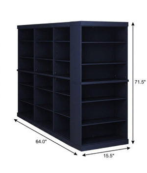 72 Inch Solid Wood Adjustable Twelve Shelf Tall Bookcase for Home Library or Office Storage