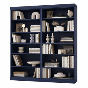 72 Inch Solid Wood Adjustable Twelve Shelf Tall Bookcase for Home Library or Office Storage