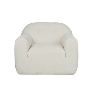 English Elm Club Chair Boucle Upholstered Accent Seat with Rounded Silhouette for Modern Living 74673.00CRM