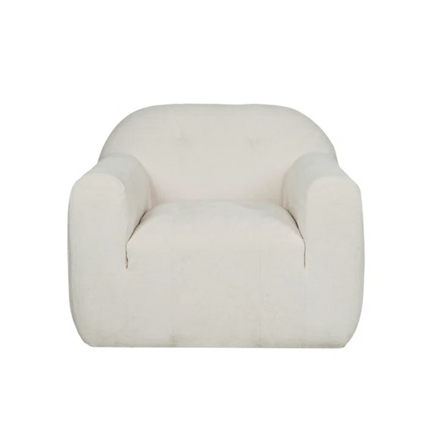 English Elm Club Chair Boucle Upholstered Accent Seat with Rounded Silhouette for Modern Living 74673.00CRM