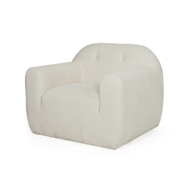 English Elm Club Chair Boucle Upholstered Accent Seat with Rounded Silhouette for Modern Living 74673.00CRM