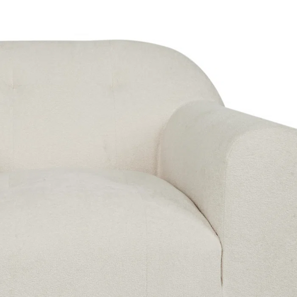 English Elm Club Chair Boucle Upholstered Accent Seat with Rounded Silhouette for Modern Living 74673.00CRM