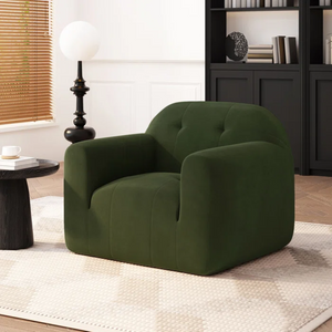 English Elm Club Chair in Textured Boucle with Sculptural Seamless Silhouette for Modern Interiors 74673.00SAGE