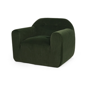English Elm Club Chair in Textured Boucle with Sculptural Seamless Silhouette for Modern Interiors 74673.00SAGE