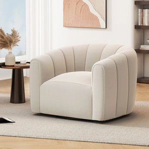 English Elm Swivel Barrel Club Chair in Plush Velvet with 360 Degree Base for Living Rooms 74674.00CRM