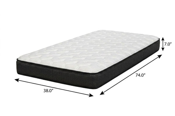 7 Inch Twin Size Foam Mattress Plush Comfort Sleep Surface for Kids Bedroom