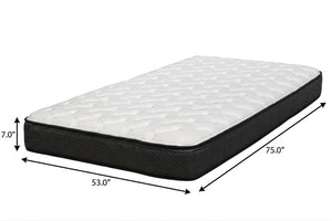 7 Inch Full Size Plush Foam Mattress for Comfortable Deep Sleep Support