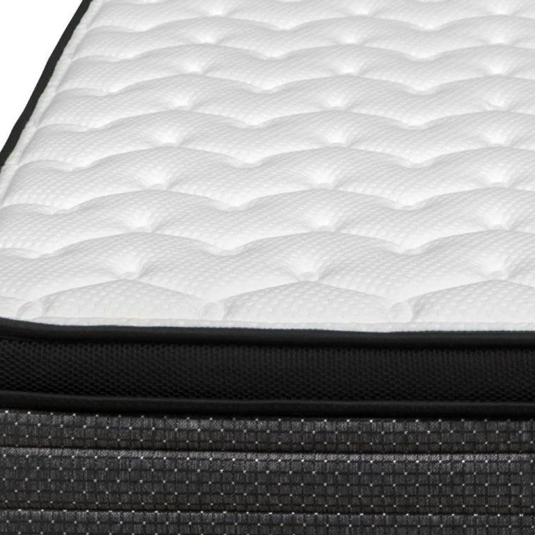 HomeRoots 9 Inch Twin Xl Euro Top Foam Mattress for Restful Sleep and Pressure Relief 746799