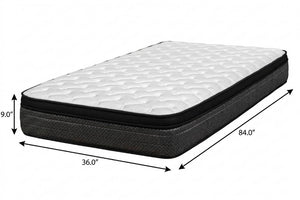 9 Inch Split California King Euro Top Foam Mattress with Medium Comfort Support