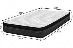 9 Inch Queen Euro Top Foam Mattress for Comfortable Supportive Restful Sleep Nightly