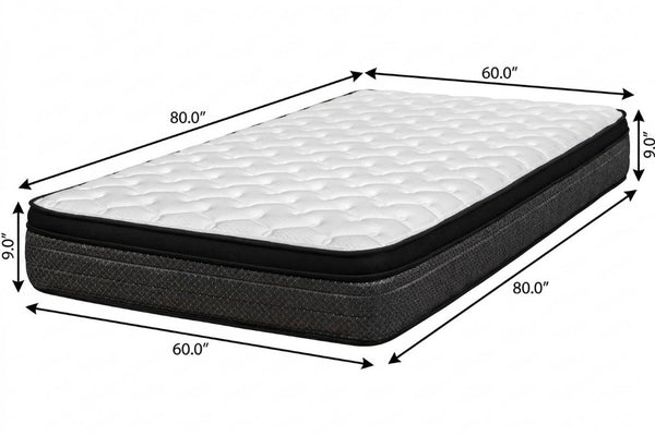 9 Inch Queen Euro Top Foam Mattress for Comfortable Supportive Restful Sleep Nightly