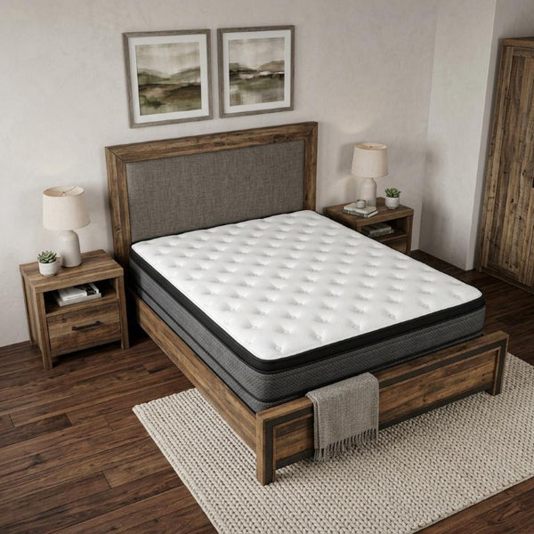9 Inch King Size Euro Top Foam Mattress for Restful Medium Comfort Sleep
