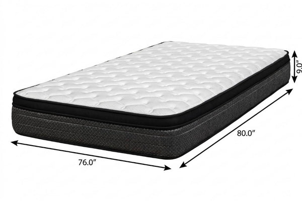 9 Inch King Size Euro Top Foam Mattress for Restful Medium Comfort Sleep