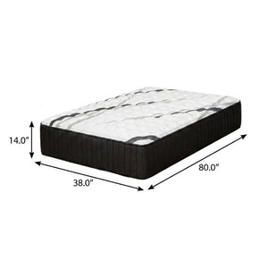 14 Inch Twin Xl Firm Hybrid Mattress with Gel Infused Graphite Titanium Foam