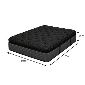 15 Inch Copper Gel Hybrid Short Queen Mattress Ultra Plush Memory Foam Sleep Support