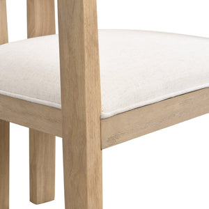 English Elm Christopher Knight Home® - N771P197053H Bouclé Upholstered Dining Chair with Wire-Brushed Rubberwood Frame, Modern Comfort Beige N771P361737A