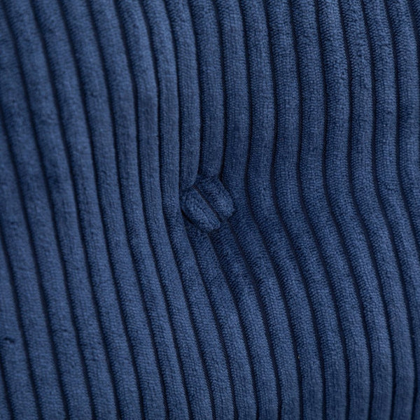 English Elm Folding Floor Sofa Bed Convertible Sleeper Chair with Shredded Foam Corded Fabric Dark Blue W2200P442795