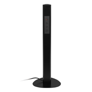 OSP Home Furnishings Power Anywhere Station Slim Metal Tower with 3 Ac Outlets and Usb Ports for Any Room Black PAS311-36BK