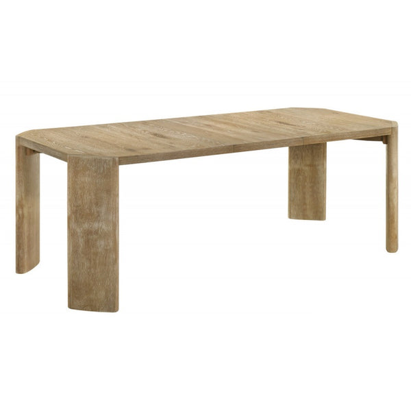 English Elm Contemporary Kepler Driftwood 6Pc Dining Set with Hidden Extension, Oak Veneer Table, Bench & 4 Chairs B011S01922