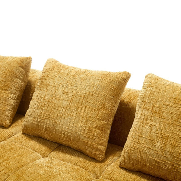 English Elm United Modern Chenille 98.42-Inch Modular L-Shaped Sectional Sofa With Chaise & Side Pockets W1568S00147-GIGA