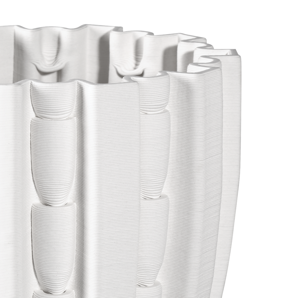 Fluted Ceramic Vase - A Contemporary Masterpiece Blending Ancient Craftsmanship with Modern Design