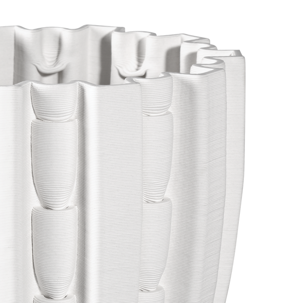 Fluted Ceramic Vase - A Contemporary Masterpiece Blending Ancient Craftsmanship with Modern Design