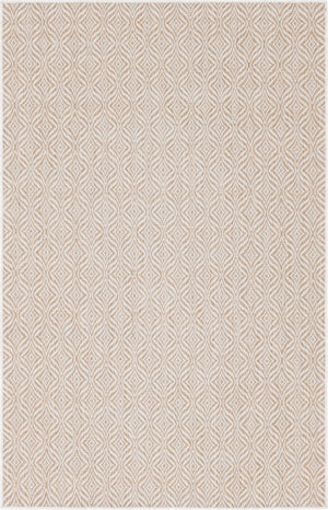 Unique Loom Outdoor Trellis Deco Trellis Machine Made Trellis Rug Taupe, Ivory 5' 3" x 8' 0"