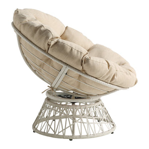 OSP Home Furnishings Papasan Chair Cream