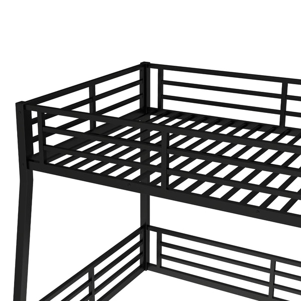 English Elm Metal Full Xl Over Queen Bunk Bed - Space-Saving Design For Teens & Adults, Durable, Noise-Free, No Box Spring! W1580S00141