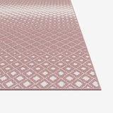 Sams International Abacasa Sonoma Merriam Machine Made Viscose Geometric, Ombre  Rug Pink, Ivory 5'3" x 7'6"