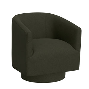 English Elm Wallace & Bay - Green Swivel Accent Chair with Forest Fabric Upholstery, Contemporary Comfort, Easy-Care Design, 30"x28"x31" B361P384444