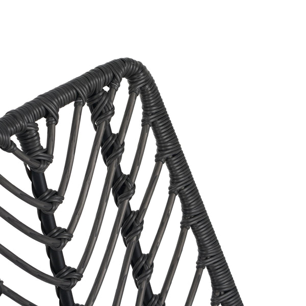 English Elm Christopher Knight Home® - DEJA Rattan Patio Chairs (2-Pack) with Gray Cushions, Iron Frame, 300 lb Capacity, Quick Assembly N762P240764E