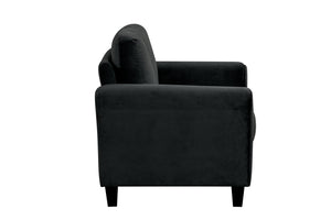 English Elm Couch Luxurious Black Velvet Sectional Set 1+2+3 - Modern Comfort For Stylish Living Spaces! W2121S00011