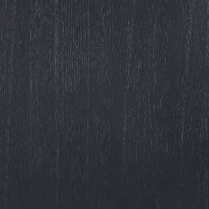 Meridian Furniture Mohari Oak Veneer Dining Table with Fluted Art Deco Base and Sculptural Design for Modern Black 747Black-T