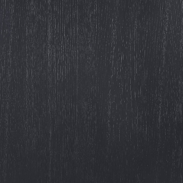 Meridian Furniture Mohari Oak Veneer Dining Table with Fluted Art Deco Base and Sculptural Design for Modern Black 747Black-T