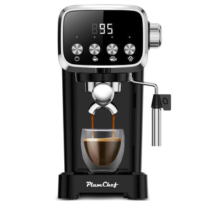 English Elm 20bar Slim Espresso Machine with Steam Wand Cup Warmer and 43oz Detachable Tank W1002P414529