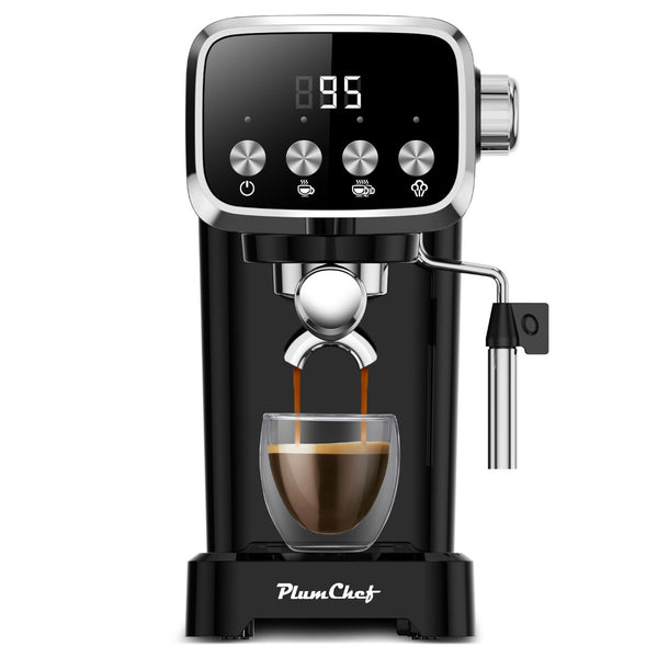 English Elm 20bar Slim Espresso Machine with Steam Wand Cup Warmer and 43oz Detachable Tank W1002P414529