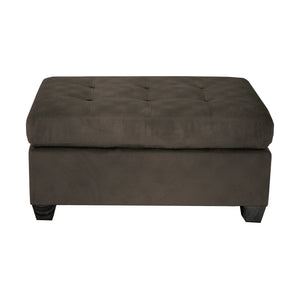 English Elm 1pc Tufted Microfiber Ottoman Bench with Plush Upholstery, Modern Living Room Accent Seat, 37.5"x26" Chocolate 38 L x 26.5 W x 15.25 H B011P233980