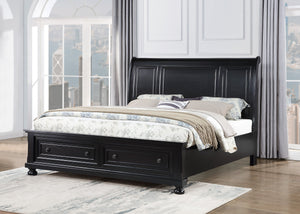 English Elm Meade Modern Black King Bed With Storage Drawers – Stylish, Durable Design For Organized Bedrooms B078S00570