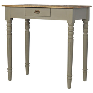 English Elm Solid Wood Handcrafted Writing Desk - Vintage French-Inspired Design With Durable Storage Solutions B182P280765-GIGA