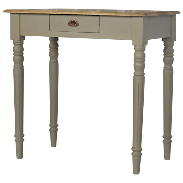 English Elm Solid Wood Handcrafted Writing Desk - Vintage French-Inspired Design With Durable Storage Solutions B182P280765-GIGA