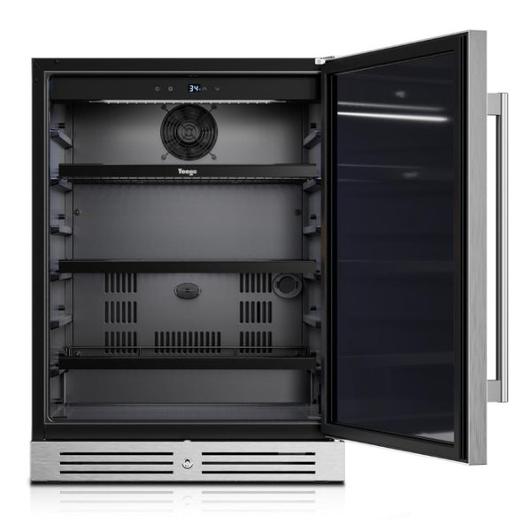 32 Inch Stainless Steel Single Zone Beverage Cooler for Kitchen Bar and Entertaining